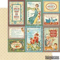 Лист скрапбумаги Graphic 45 - Home Sweet Home - Apple Pie, двусторонняя, 30х30 см.