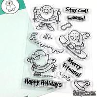 Набор штампов Gerda Steiner - Sportsy Santa 4x6 Clear Stamp Set