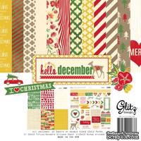 Набор бумаги и наклеек от Glitz Design - Hello December Collection Pack - ScrapUA.com