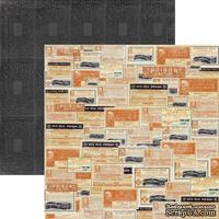 Лист скрапбумаги My Mind's Eye Labels, 30х30 см, двусторонняя