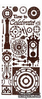 Набор наклеек-высечек HOTP - Time to Celebrate Dazzles Brown, размер 10х22,5 см, 52 штуки