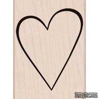 Резиновый штамп Hero Arts - Classic Heart, на деревянном блоке - ScrapUA.com