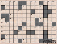 Резиновый штамп Hero Arts - Crossword Background, на деревянном блоке
