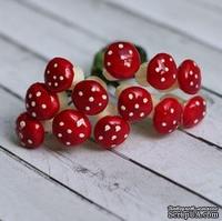 Грибочки от Scrapberry's - мухоморы, 12 шт