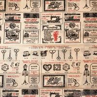 Ткань для рукоделия от Hobby&amp;You, 50x50см (лен с принтом) - Швейное Ателье - ScrapUA.com