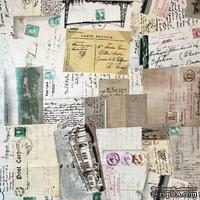 Ткань для рукоделия от Hobby&You, 50x50см (лен с принтом) - Письма