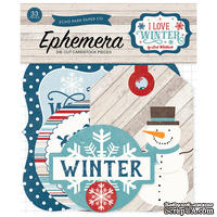 Высечки от Echo Park - I Love Winter Ephemera Pack - ScrapUA.com