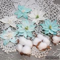 Набор цветов TM Iris - Cortez Blue and white, 9 шт - ScrapUA.com