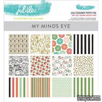 Набор двусторонней скрапбумаги My Mind&#039;s Eye - Jubilee Mint Julep - Pad, 15х15 см, 24 листа - ScrapUA.com