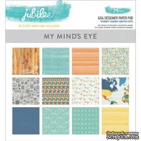 Набор двусторонней скрапбумаги My Mind&#039;s Eye - Jubilee Tangerine - Pad, 15х15 см, 24 листа - ScrapUA.com