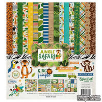 Набор бумаги от Echo Park - Jungle Safari, 30х30, 12+2 листов - ScrapUA.com