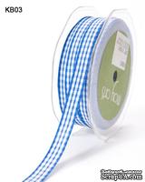 Лента SOLID/CHECK, ширина 9,5 мм, цвет ROYAL BLUE, 90 см - ScrapUA.com