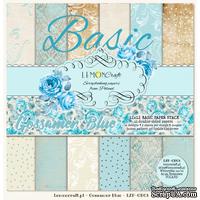 Набор скрапбумаги LemonCraft - Gossamer Blue Basic, фоновые дизайны, 30х30 см,  с бонусом