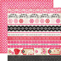 Лист скрапбумаги от Echo Park - Border Strips Paper - двусторонняя, 30х30 см - ScrapUA.com