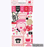 Высечки из чипборда от Echo Park - Love Story 6x13 Chipboard, 15x30 см