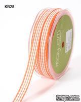 Лента SOLID/CHECK, ширина 9,5мм, цвет ORANGE, 90см - ScrapUA.com