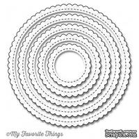 Лезвие My Favorite Things - Die-namics Stitched Mini Scallop Circle STAX, 5 шт.