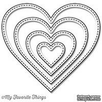 Лезвие My Favorite Things - Die-namics Stitched Heart STAX