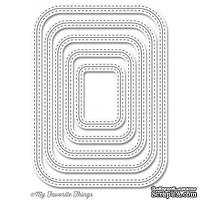 Лезвие My Favorite Things - Die-namics Inside & Out Stitched Rounded Rectangle STAX, 5 шт.