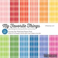 Набор бумаги My Favorite Things - County Fair Plaid Paper Pack, размер 15х15 см, 24 листа. - ScrapUA.com