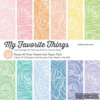 Набор бумаги My Favorite Things - Roses All Over Pastels Paper Pack, размер 15х15 см, 24 листа. - ScrapUA.com