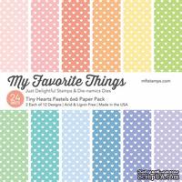 Набор бумаги My Favorite Things - Tiny Hearts Pastels Paper Pack, размер 15х15 см, 24 листа. - ScrapUA.com