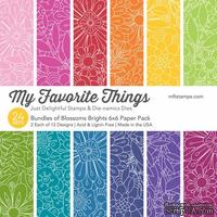 Набор бумаги My Favorite Things - Bundles of Blossoms Brights Paper Pack, размер 15х15 см, 24 листа. - ScrapUA.com