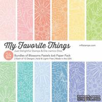 Набор бумаги My Favorite Things - Bundles of Blossoms Pastels Paper Pack, размер 15х15 см, 24 листа. - ScrapUA.com