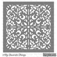Маска My Favorite Things - Stencil Scrolled Background, 15х15 см (MFT-ST-33)