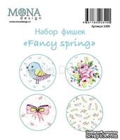 Набор фишек от Mona Design - &quot;Fancy Spring&quot;, 4 шт., диаметр 2,5см - ScrapUA.com