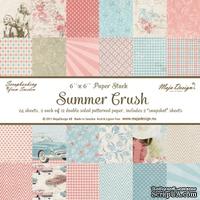 Набор бумаги для скрапбукинга от Maja Design - Summer Crush Paper stack 6x6, 24 листа, 15х15 см