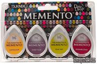 Набор чернил для штампинга Tsukineko - Memento Dew Drops - Farmer's Market, 4 штуки