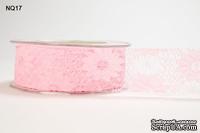 Кружево Lace - Pink, ширина 38 мм, цвет розовый, длина 90 см - ScrapUA.com