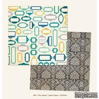 Лист скрапбумаги My Mind&#039;s Eye This Week &quot;Labels&quot;, 30х30 см, двусторонняя - ScrapUA.com