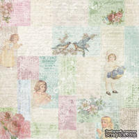 Лист скрапбумаги от Melissa Frances - Little Girls Collage - 30х30 см - ScrapUA.com