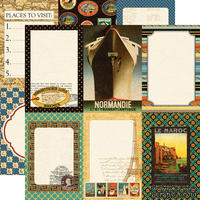 Лист скрапбумаги от Echo Park - Suitcase Paper - двусторонняя, 30х30 см - ScrapUA.com