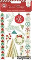 Набор наклеек от Pink Paislee - Snow Village Canvas Stickers - ScrapUA.com