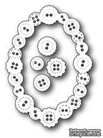 Нож для вырубки от Poppystamps - Button Oval - ScrapUA.com