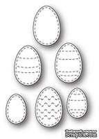 Нож для вырубки от Poppystamps - Stitched Egg Medley craft die