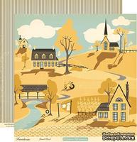 Лист двусторонней скрапбумаги от October Afternoon - Farmhouse” Collection - Gravel Road, 30х30 - ScrapUA.com