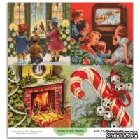 Лист бумаги для скрапбукинга от Pretty Little Studio - Greetings Pattern Paper