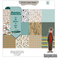 Набор бумаги для скрапбукинга от Pretty Little Studio - Monsieur Paper Pack - ScrapUA.com