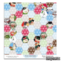 Лист бумаги для скрапбукинга от Pretty Little Studio - Frosty Pattern Paper