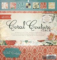 ПОЛОВИНА Набору паперу DCWV - Coral Couture Paper Stack, 30х30 см, 24 аркуші