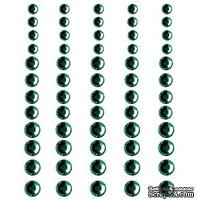 Половинки кристаллов на клеевой основе Queen & Co - Rhinestones Shamrock, 60 штук