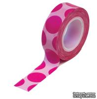 Бумажный скотч Queen &amp; Co - Trendy Tape Mega Dot Pink, 1 шт - ScrapUA.com