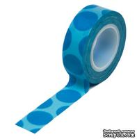 Бумажный скотч Queen &amp; Co - Trendy Tape Mega Dot Blue, 1 шт - ScrapUA.com