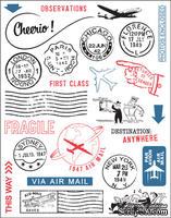 Натирки October Afternoon - Boarding Pass, 25 шт. - ScrapUA.com