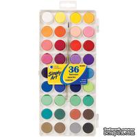 Набор акварельных красок Simply Art Watercolor Paint Cakes, 36 цветов