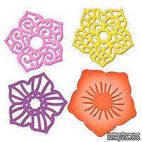 Набор ножей от Spellbinders - LAYERED FLOWERS , 4 шт.